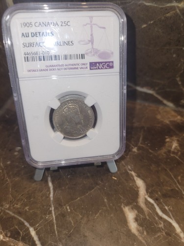 CANADIAN 1905 QUARTER ......NGC AU DETAILS.......better date $$ - Picture 4 of 10
