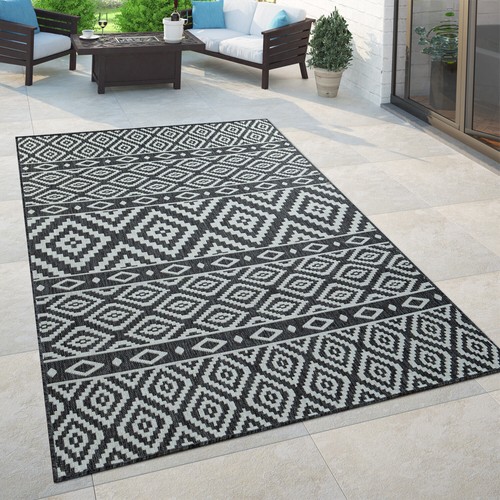 Indoor & Outdoor Carpet, For Balcony And Terrace With Skandi Design, In Black eBay