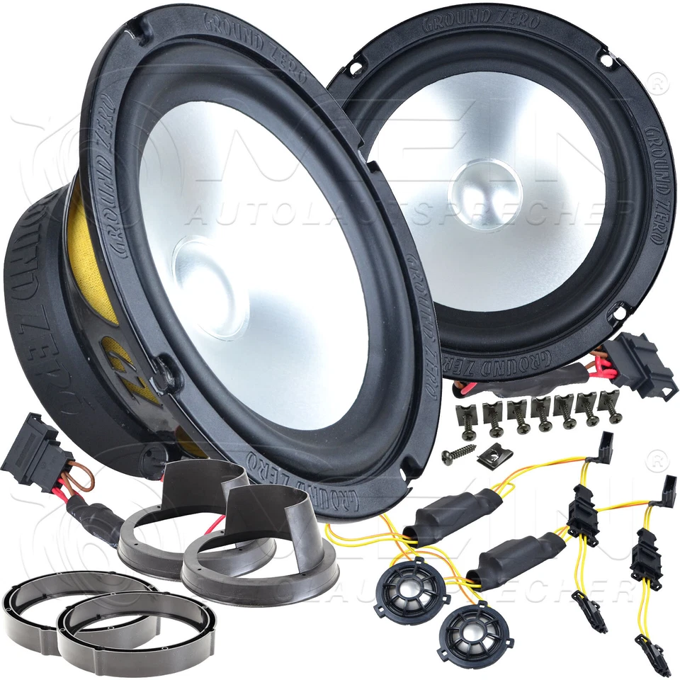 GROUND ZERO LAUTSPRECHER für VW GOLF IV / 4 1996-2006 Front Tür Vorn 190W #BQDO - Bild 2 von 4