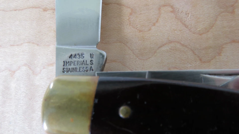 Navaja de bolsillo Imperial USA Frontier Double Eagle 4435 de colección 3 hojas con bloqueo Foto 4 de 4