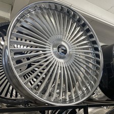 28 Forgiato Trimestre Brushed Chrome Xl Floater Cap Chevy Gmc Ram Ford 6 Lug