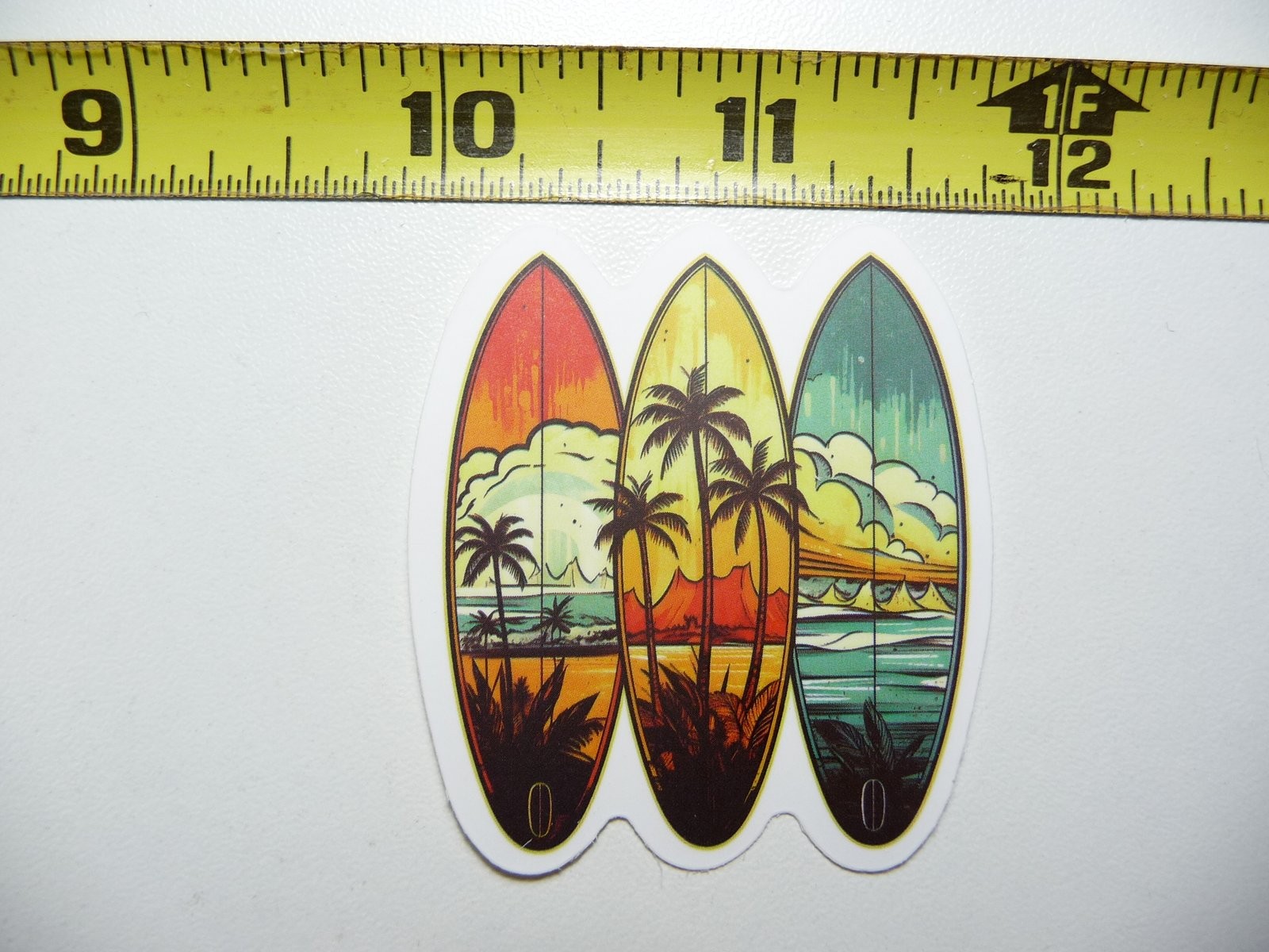 Hawaii Surfboard Triptych Decal Sticker for Scrapbooking and Wall Decor