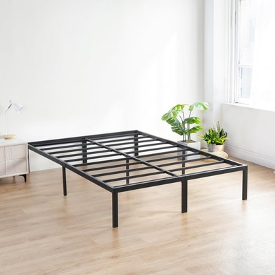 OLEESLEEP 18'' HeavyDuty Steel Slat Anti-Slip Support Easy Assembly - Black