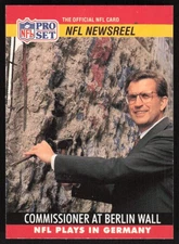 1990 Pro Set #785b Commissioner at Berlin Wall first line poses at