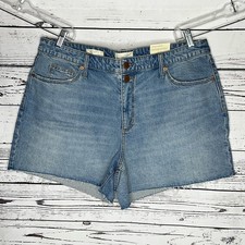 Universal Thread NWT Sz 18W Blue Denim Vintage Stretch Raw Hem Midi Jean Shorts