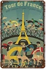 Vintage Metal Tin Sign Tour De France Retro Bar Cafe Wall Decor 8x12 Inch