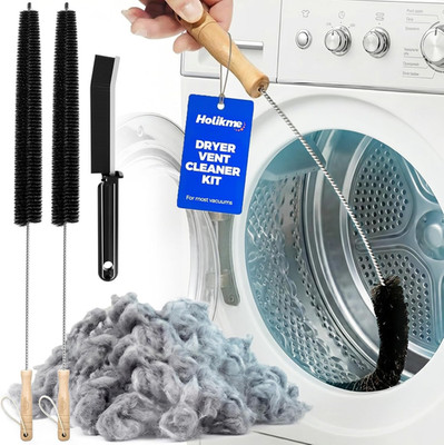 Dryer Vent Cleaner Kit, 3 Pieces Dryer Lint Brush- Household Supplies 304 Stainl
