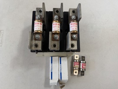 Elevator Fuse Block Assembly 3 Holder w/ 5x Ferraz Shawmut A6T125 125A