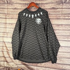 Disney Marvel Black Panther Wakanda Forever Spirit Jersey XL Black Silver