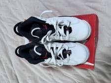 Nike Air Jordan 6 Retro Low BG White Black Shoes 768881-123 size 7y