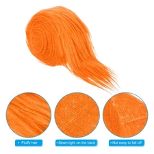 59" x 2" Plush Faux Fur Fabric Precut Strips, Orange