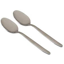 Kunz Small Sauce Spoon set | 8 inch Pack of 2 | 18/10 Stainless Steel Chef Sp...
