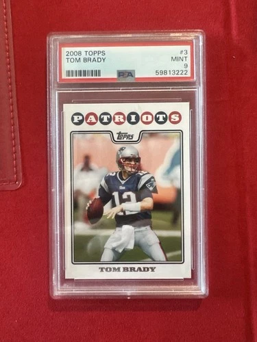 2008 Topps Tom Brady #3 New England Patriots Base Set PSA 9 Football Card