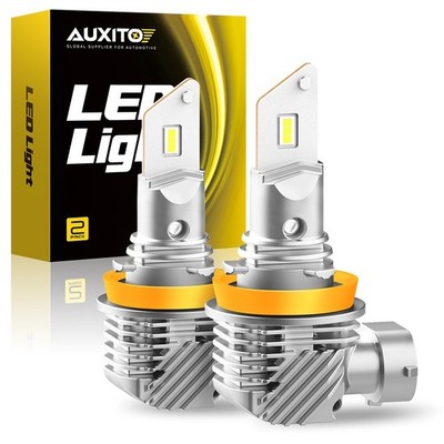 AUXITO H11 LED Headlight Kit Low Beam Bulbs Super Bright 60W 6000K White Lamp 2x
