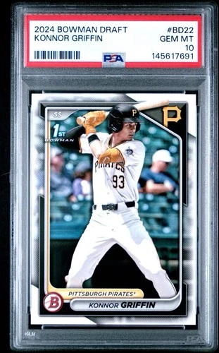 2024 BOWMAN DRAFT KONNOR GRIFFIN 1ST BOWMAN #BD-22 PSA 10