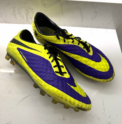 Nike Hypervenom Phantom 1 AG Soccer Cleats Yellow Purple OG Authentic size 8.5