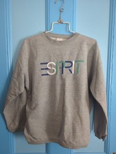 TRUE VTG ESPIRIT 80s Crewneck Grey Size M/L GUC 22"x24" Logo/Classic Boxy
