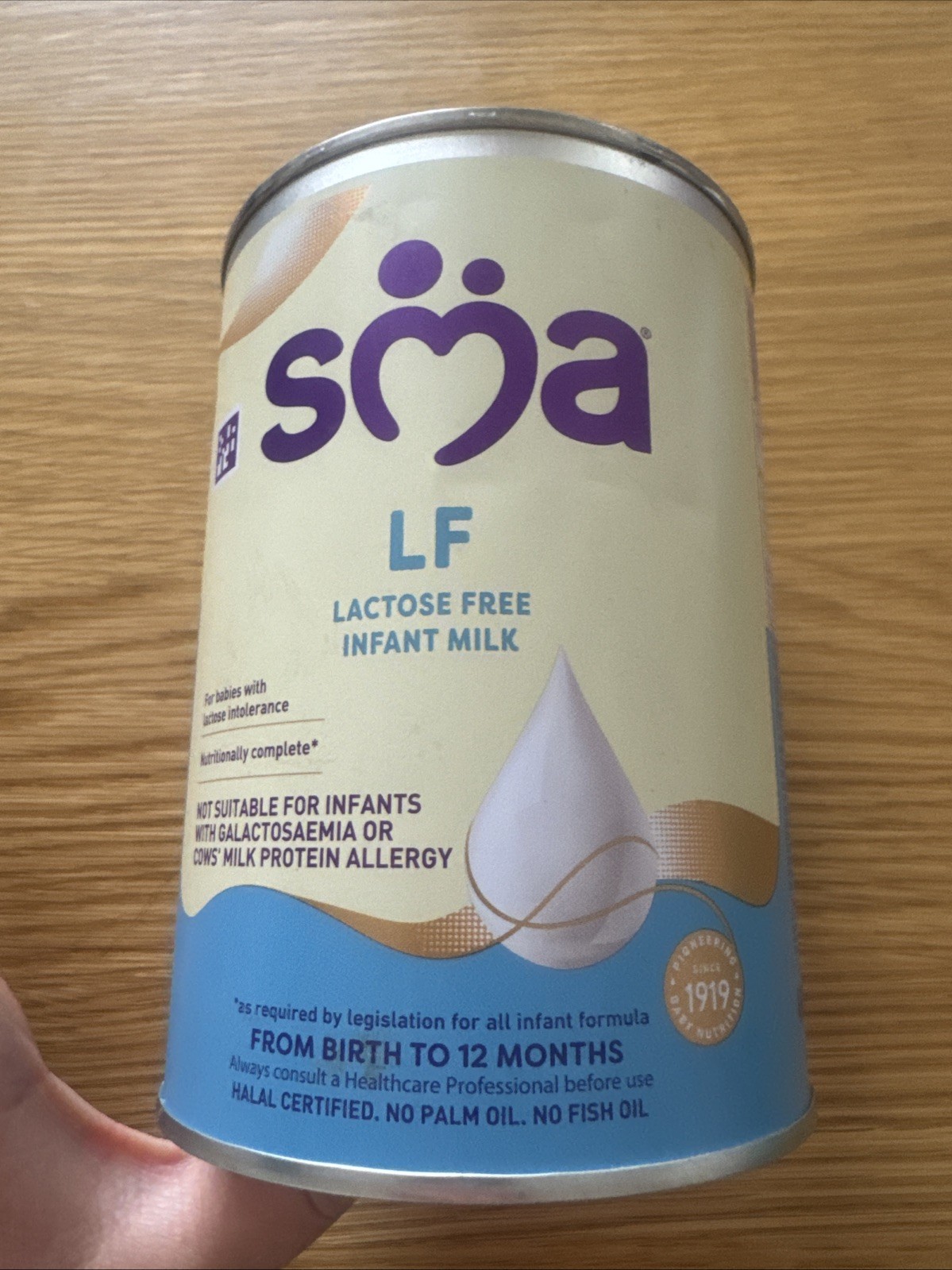 Sma Lactose Free Baby Milk Powder From Birth To 12 Months 400g New 02/27 No Lid