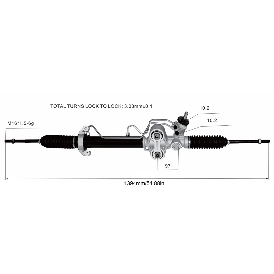 Power Steering Rack and Pinion For 2007-2014 Chevrolet Tahoe Cheyenne 19153074 - Imagem 2 de 4