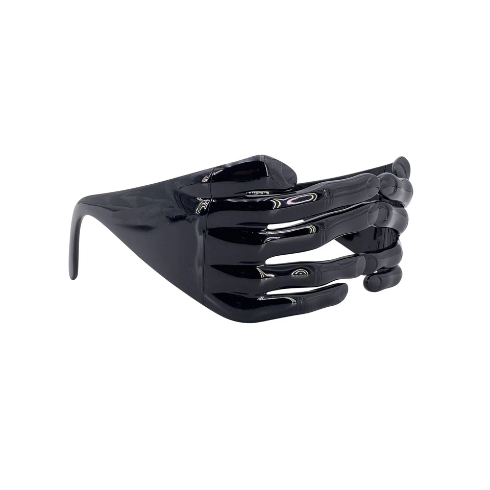 Auténticas gafas de sol Jeremy Scott de Linda Farrow negras JS/HANDS/1 manos Foto 2 de 4