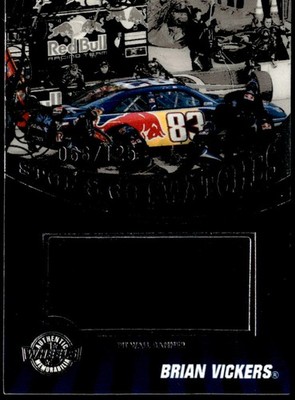 2009 Wheels Main Event Brian Vickers Stop and Go Swatches-Pit Wall #/125 E1