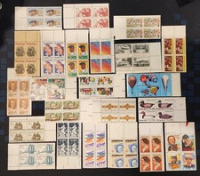 US Plate Blocks MNH, 1980s, Lot of 22, 13c 20c 22c 25c