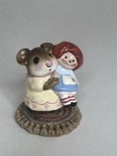 Wee Forest Folk M-070 Me & Raggedy Ann Mouse  , Retired 1999