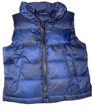 Polo Ralph Lauren Boys Puffer Vest Size 12Months Down Blend Reversible Blue/Camo