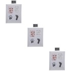 3 Sets  Baby Handprint Ink Pad Photo Frame Newborn Baby Shower Gift for DIY