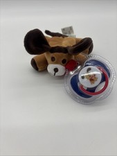 Le Bebe PUPPY DOG Plush Lovey Pacifier Holder w Pacifier Soothie Binky 0-18 Mont