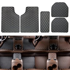 New 5Pcs Car Floor Mat PU Leather Waterproof Car Foot Pad Protector pads Fashion