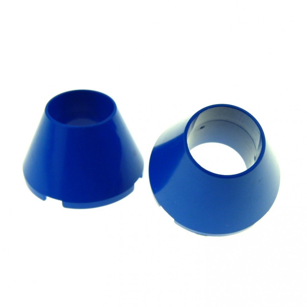 2X Lego Cone Brick 4X4X2 Blue Cylinder Funnel Airplane Construction 6682 4742