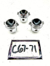 Oem 1961 1962 Chrysler Chrome Dash Knobs Set Of 3 Black Face C67-71 Oem 1961 1962 Chrysler Chrome Dash Knobs Set Of 3 Black Face C67-71