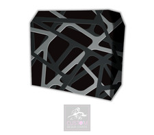 Black Grey Abstract Lycra DJ Booth Cover
