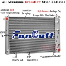 Aluminum 3 Row Radiator For 1973-1987 Chevy GMC C/K C10/C20 C30 K10 K20 C2500 V8