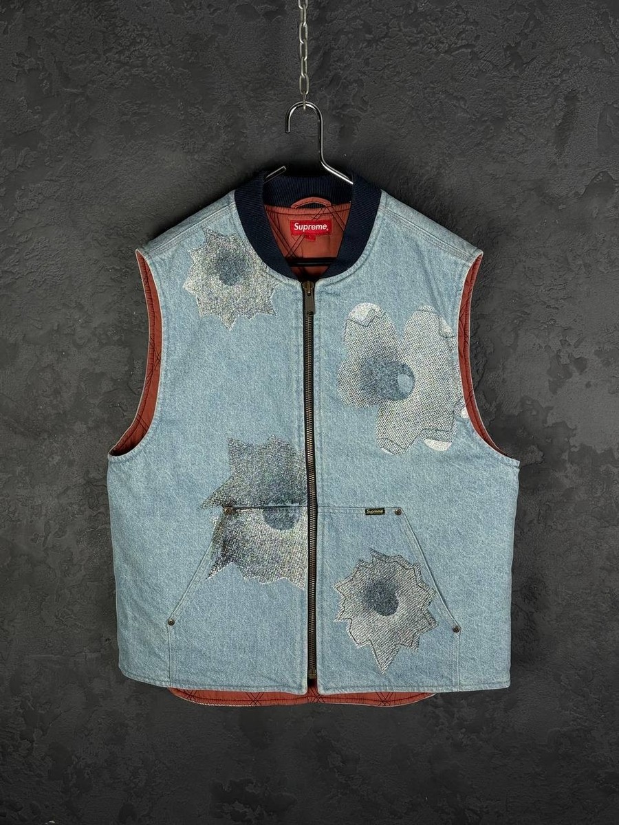 Supreme Nate Lowman Work Vest Denim L 【公式通販】