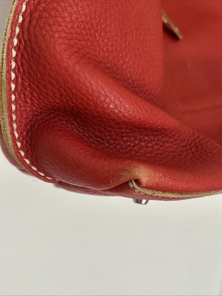 Bolso Bandolera Cartera Bandolera Vintage Grande Cuero Rojo Raíces Canadá Mujer’s Foto 3 de 4