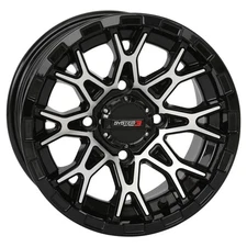 System 3 Off-Road 14S3-6036 4/137 ST-6 Wheel 14x7 4.0 + 3.0 Black/Machined