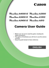 Canon A4000 A3400 A2400 A2300 A1300 A810 IS Digital Camera User Owner Manual