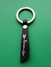 LONGCHAMP Porte-clés  de luxe modèle LOVE en CUIR noir 