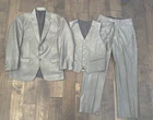Unbranded Men’s Gray 3 Piece Suit 2 Button Jacket Vest Size 40S Pants 30X31.5