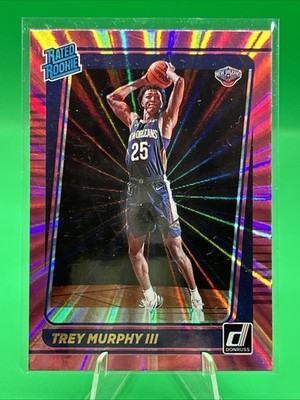 TREY MURPHY III #228 2021-22 PANINI DONRUSS RATED ROOKIE PINK LASER  Pelicans