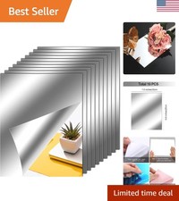 Flexible Mirror Sheets Self Adhesive Non Glass Mirror Tiles Stickers for Home...