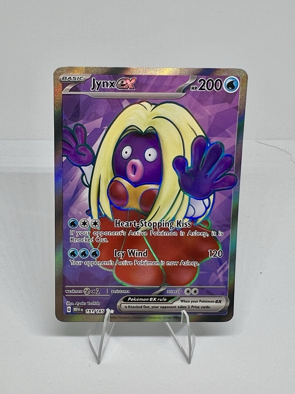 Pokémon TCG Jynx ex 191/165 SV 151 Full Art Holo Ultra Rare Basic HP200 Eng