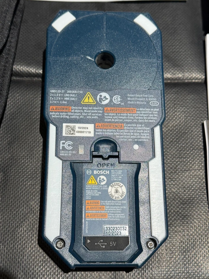 Bosch 4-in Scanner Depth Electric/Metal/Wood GMS120-27 w/ RECHARGE BA3.v1.0AhA - Image 3 of 4