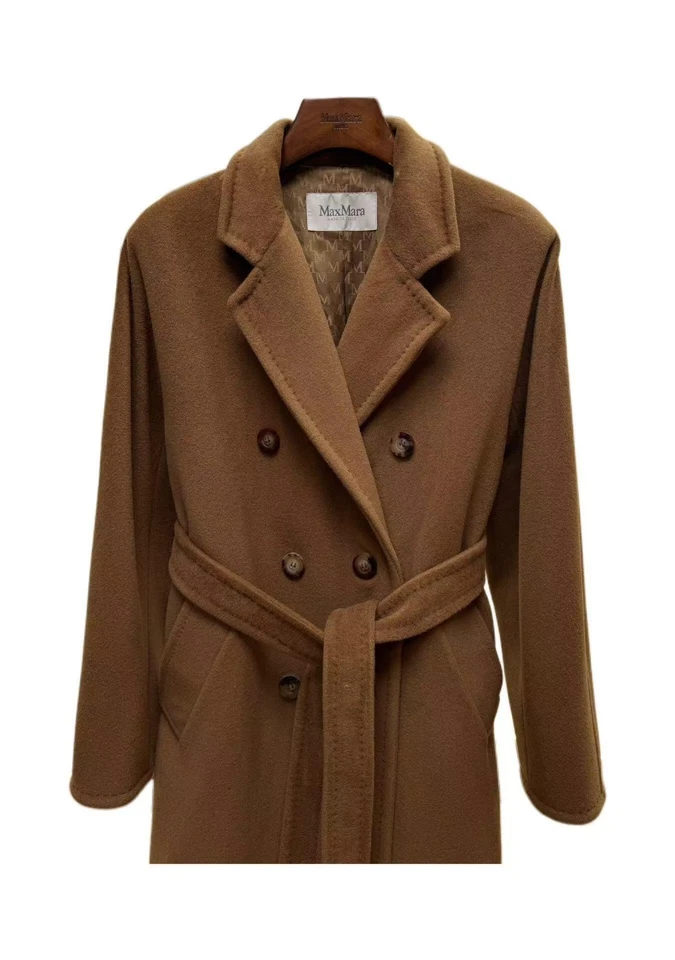 Max Mara Double-Faced Cashmere Classic Brown Long Coat - Image 2 of 4