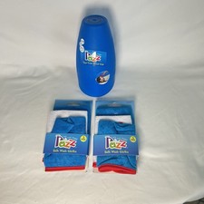 2x 3 Pack Blue White Baby Bath Wash Cloths 1 Rinse Cup Razz Tub Time Fun Set