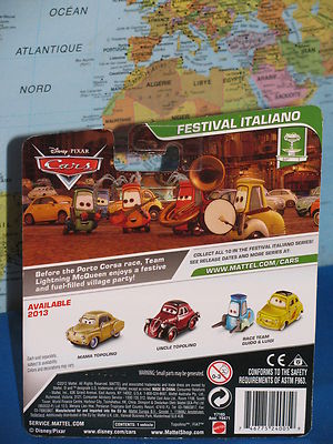 DISNEY PIXAR CARS UNCLE TOPOLINO FESTIVAL ITALIANO #1/10 ***BRAND