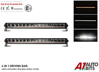 22'' LED Dachrückgewinnungslichtleiste X2 weiß Position gelb Warnung blinkend 3800 lm