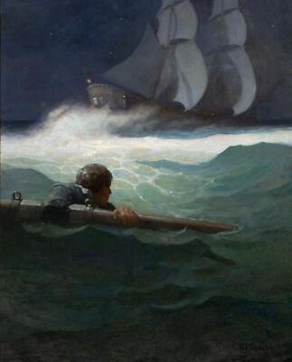 Untitled Illustration : N.C. Wyeth :  Archival Quality Art Print 13x19
